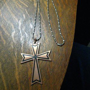 👼 Holy Cross Large Copper Crucifix Necklace